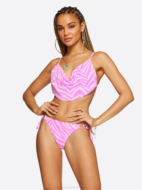 Jessica SimpsonEletric Zebra Cowl Neck Top in Tulip H426796