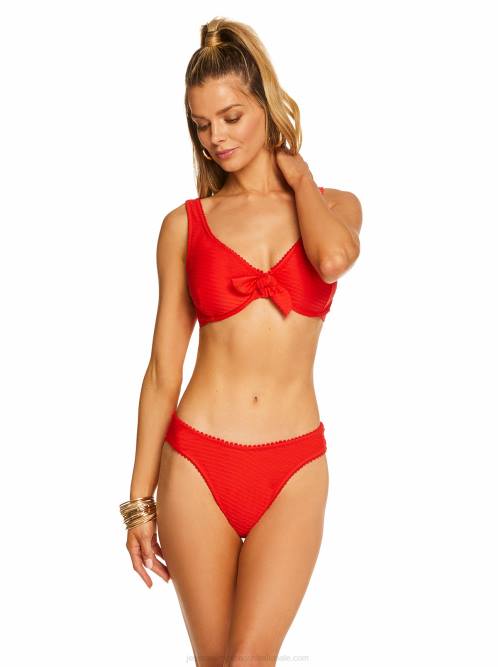 Jessica SimpsonPretty in Pique Tie Front D-Bra in Pepper H426873