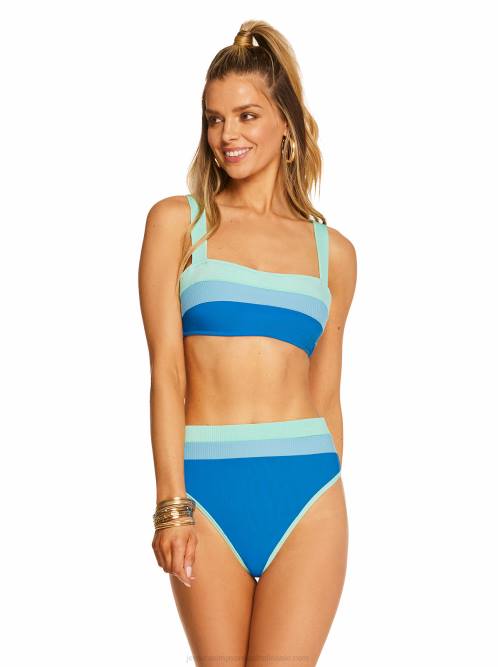 Jessica SimpsonSouth Of The Border Bandeau in Teal Air H426882