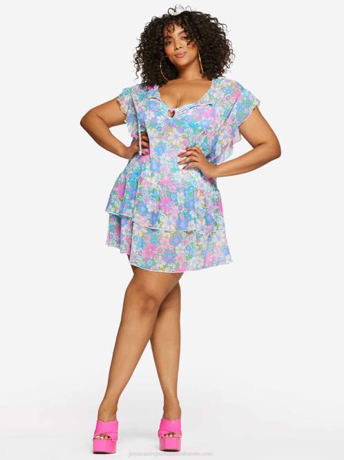 Jessica SimpsonCrazy Daisy Cover Up in Multi H426826