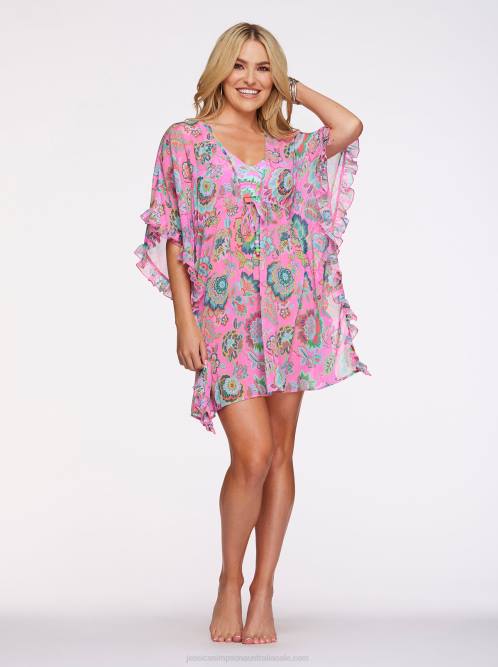 Jessica SimpsonRosies Frill Side Cover Up in Lip Gloss Multi H426870