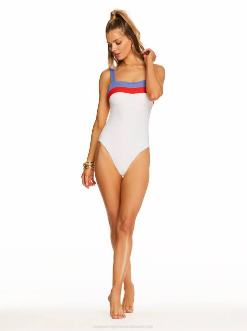 Jessica SimpsonSouth Of The Border One Piece in White Pepper H426875